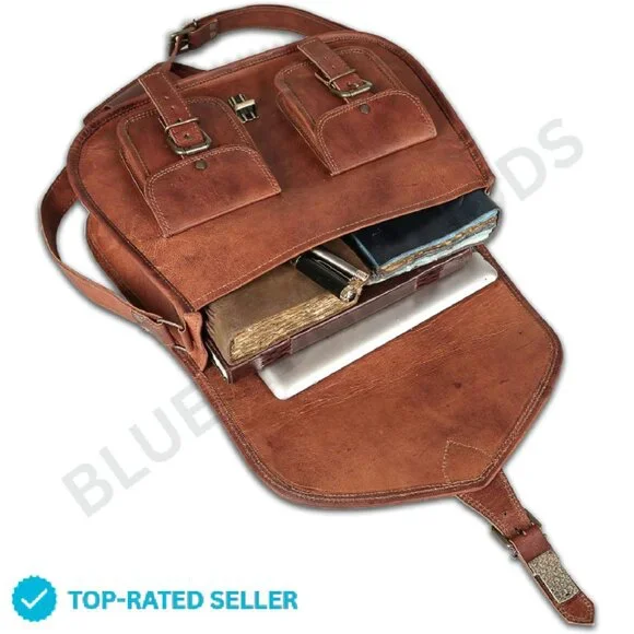 Genuine Leather Crossbody Tote Shoulder Bag Vintage Rustic Travel Purse